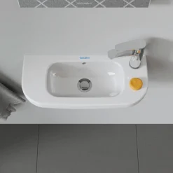 Duravit D-Code 500mm 1TH Wall Hung Handrinse Basin -Shower Essence 0706500008 d2