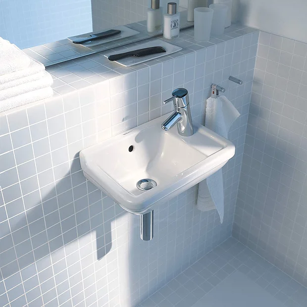 Duravit Starck 3 WonderGliss 400mm 1TH Wall Hung Handrinse Basin 5 Duravit Starck 3 WonderGliss 400mm 1TH Wall Hung Handrinse Basin - Image 3