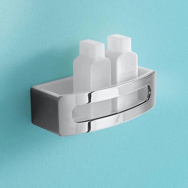 Keuco Elegance Shower Basket - Chrome/White 4 Keuco Elegance Shower Basket - Chrome/White - Image 2