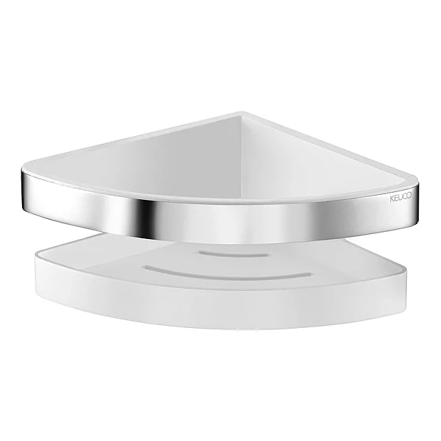 Keuco Moll Corner Shower Basket - Chrome/White 3 Keuco Moll Corner Shower Basket - Chrome/White