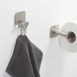 Tiger Colar Double Towel Hook - Brushed Stainless Steel