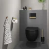 Tiger Tune Towel Hook - Brushed Brass/Black -Shower Essence 1327135646 d3