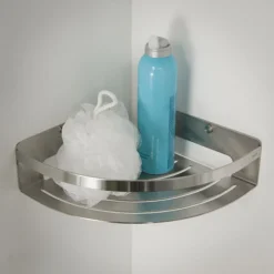 Tiger Caddy Large Corner Shower Basket - Brushed Stainless Steel -Shower Essence 1400630946 d3