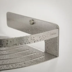 Tiger Caddy Large Corner Shower Basket - Brushed Stainless Steel