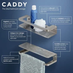 Tiger Caddy Shower Basket/Towel Rail - Brushed Stainless Steel 10 Tiger Caddy Shower Basket/Towel Rail - Brushed Stainless Steel -Shower Essence 1400830946 d1