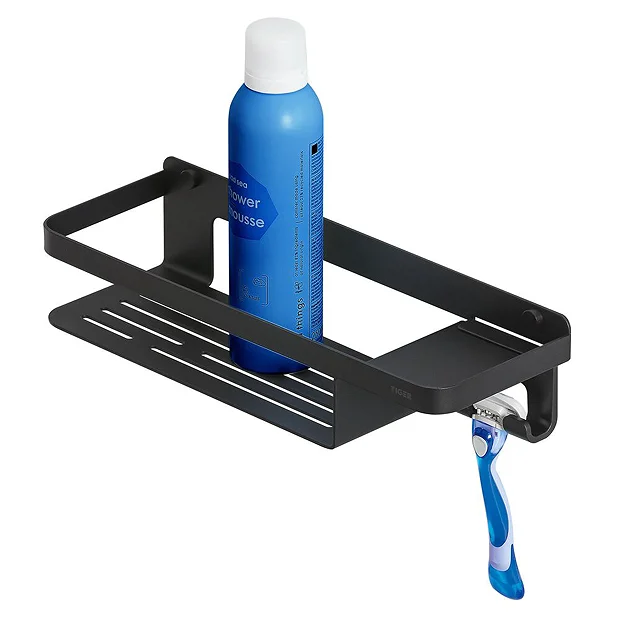 Tiger Caddy Shower Basket With Hook - Black 4 Tiger Caddy Shower Basket With Hook - Black - Image 2