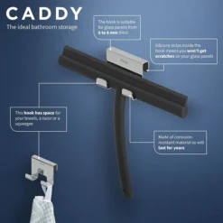 Tiger Caddy Shower Hook - Chrome -Shower Essence 1401230346 d1