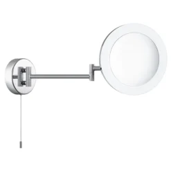 Searchlight IP44 Chrome Illuminated Adjustable Bathroom Mirror