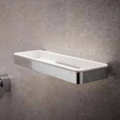 Keuco Plan Shower Basket - Chrome/White -Shower Essence 14958010051 d1