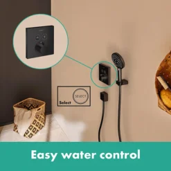 Hansgrohe ShowerSelect Thermostatic Mixer For Concealed Installation For 2 Outlets - Matt Black -Shower Essence 15763670 d3
