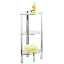 Wenko Yago Household And Bath 3 Tier Corner Shelf - Chrome