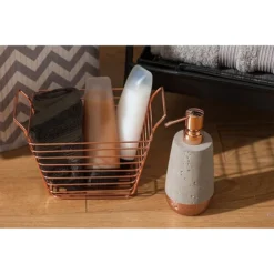 Shine Copper Plated Wire Basket