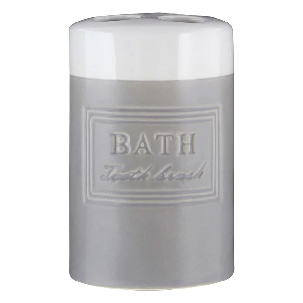 Vida Grey/White Toothbrush Holder 4 Vida Grey/White Toothbrush Holder - Image 2