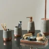 Neptune Toothbrush Holder - Concrete & Copper -Shower Essence 1601631 d1