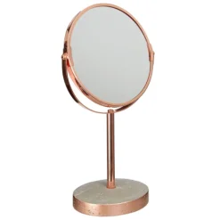 Neptune Round Swivel Bathroom Mirror - Concrete & Copper -Shower Essence 1601637 d1