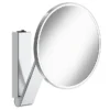Keuco ILook Move Round Illuminated Cosmetic Mirror - Chrome -Shower Essence 17612019004 d1