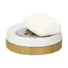 Wenko Bamboo Ceramic Soap Dish -Shower Essence 17677100l