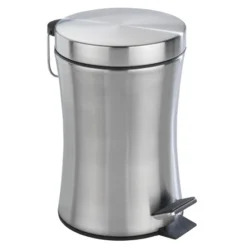 Wenko Pieno 3 Litre Pedal Bin - Stainless Steel