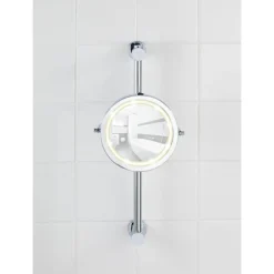 Wenko Power-Loc LED Carpi 5x Magnification Wall Mounted Mirror -Shower Essence 20907100 d2
