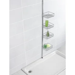 Wenko Domaso Stainless Steel Telescopic 4-Tier Corner Rack Storage -Shower Essence 21736100 d3