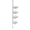 Wenko Domaso Stainless Steel Telescopic 4-Tier Corner Rack Storage -Shower Essence 21736100 d6