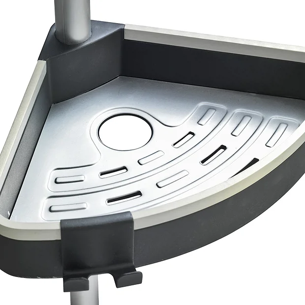 Wenko Wave Telescopic 3-Tier Corner Shelf Storage 8 Wenko Wave Telescopic 3-Tier Corner Shelf Storage - Image 6