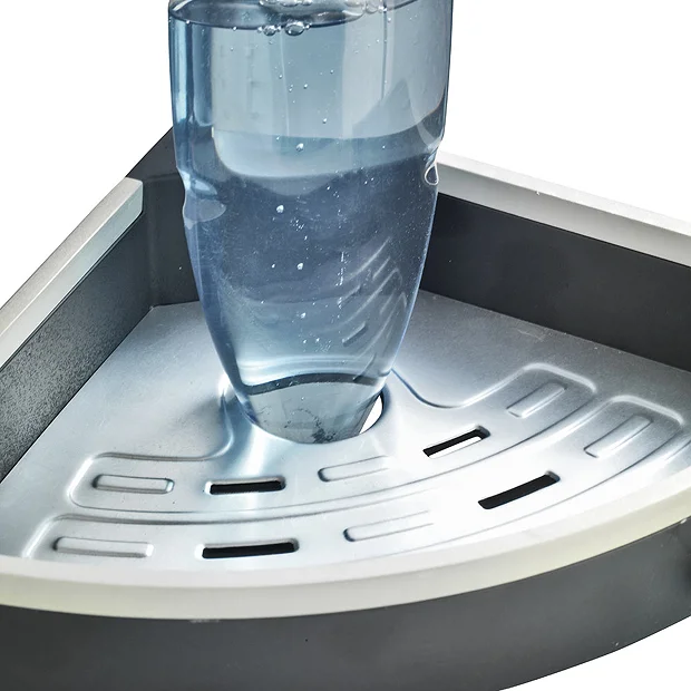 Wenko Wave Telescopic 3-Tier Corner Shelf Storage 3 Wenko Wave Telescopic 3-Tier Corner Shelf Storage