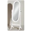 White Wooden Free Standing Full Length Cheval Mirror -Shower Essence 2400159l