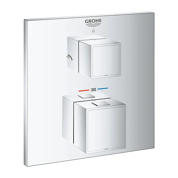 Grohe Grohtherm Cube 2-Outlet Thermostatic Shower Mixer Trim With Diverter Valve 5 Grohe Grohtherm Cube 2-Outlet Thermostatic Shower Mixer Trim With Diverter Valve - Image 3