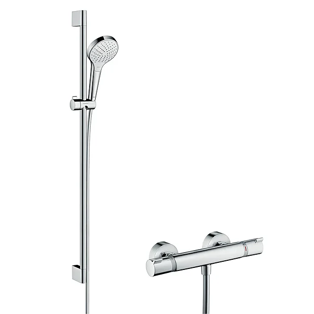 Hansgrohe Croma Select S Vario Thermostatic Shower System With 90cm Shower Slider Rail Kit 4 Hansgrohe Croma Select S Vario Thermostatic Shower System With 90cm Shower Slider Rail Kit - Image 2