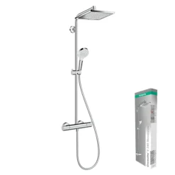 Hansgrohe Crometta E Showerpipe 240 Thermostatic Shower Mixer