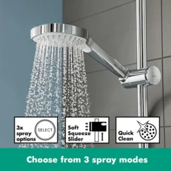 Hansgrohe Croma E Showerpipe 280 Thermostatic Bath Shower Mixer -Shower Essence 27687000 d2