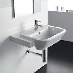 Roca - The Gap W560 X D400 Semi Recessed Basin - 1 Tap Hole