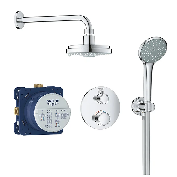 Grohe Grohtherm Perfect Shower Set With Rainshower Cosmopolitan 160 3 Grohe Grohtherm Perfect Shower Set With Rainshower Cosmopolitan 160