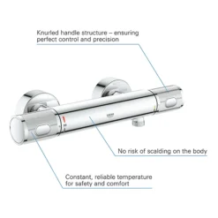 Grohe Precision Feel Thermostatic Shower Mixer 1/2" 9 Grohe Precision Feel Thermostatic Shower Mixer 1/2" -Shower Essence 34790000 d1