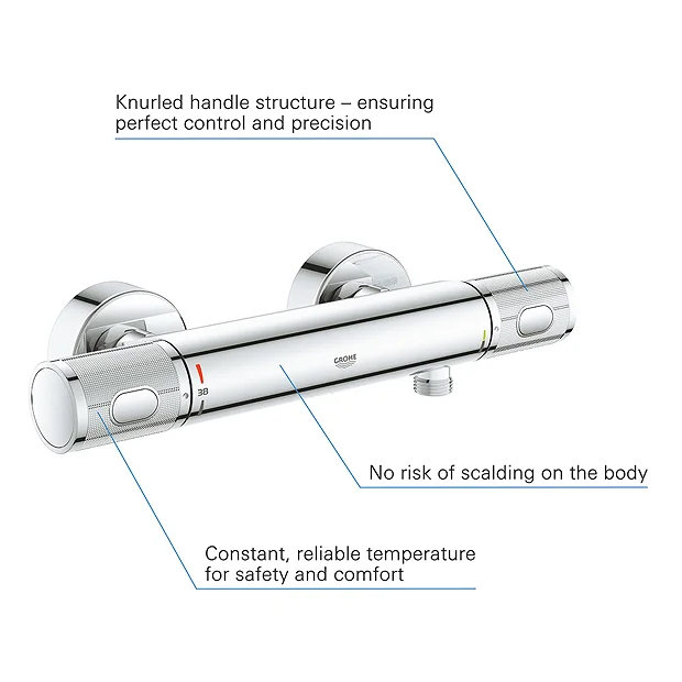 Grohe Precision Feel Thermostatic Shower Mixer 1/2" 5 Grohe Precision Feel Thermostatic Shower Mixer 1/2" - Image 3