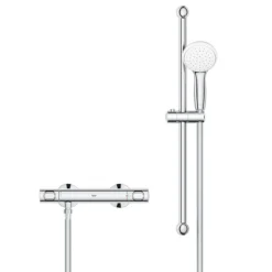 Grohe Precision Flow Thermostatic Shower Mixer 1/2" With Shower Set For Low Pressure -Shower Essence 34807000 d1