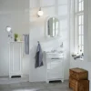 Miller - Traditional 1903 Arched Mirror With Fixed Shelf And Rail -Shower Essence 360c2 d3