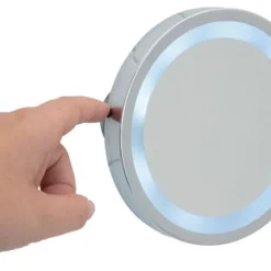 Wenko - Mosso LED Wall Mirror With Suction Cups - 3x Magnification -Shower Essence 3656450100d1