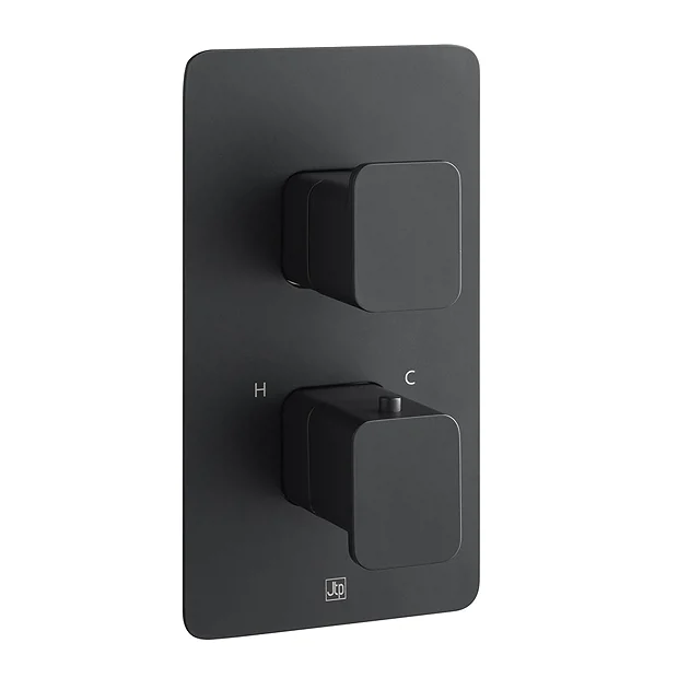 JTP Hix Matt Black Single Outlet Thermostatic Concealed Shower Valve 4 JTP Hix Matt Black Single Outlet Thermostatic Concealed Shower Valve - Image 2