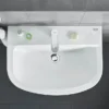 Grohe Bau 600mm 1TH Basin + Half Pedestal 1 Grohe Bau 600mm 1TH Basin + Half Pedestal -Shower Essence 39421000 d4 1