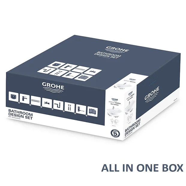 Grohe Bau Ceramic 600mm Complete Basin Package (Tap + Waste Included) 8 Grohe Bau Ceramic 600mm Complete Basin Package (Tap + Waste Included) - Image 6