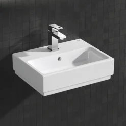 Grohe Cube Ceramic 450mm 1TH Wall Hung Basin -Shower Essence 3948300h d1
