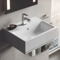 Grohe Cube Ceramic 500mm 1TH Wall Hung Basin -Shower Essence 3948300h d2 1