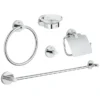 Grohe Essentials 5-in-1 Master Bathroom Accessories Set - Chrome -Shower Essence 40344001 l