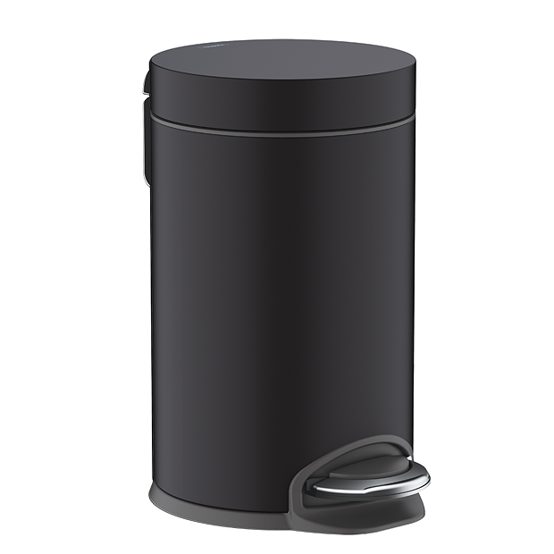 Hansgrohe AddStoris Matt Black 3 Litre Pedal Bin 4 Hansgrohe AddStoris Matt Black 3 Litre Pedal Bin - Image 2