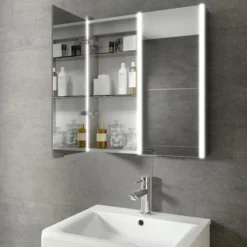 HIB Xenon 80 LED Mirror Cabinet -Shower Essence 46100 d1