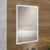 HIB Vanquish 50 Recessed LED Aluminium Mirror Cabinet -Shower Essence 47600 d1n