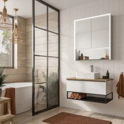 HIB Verve 80 LED Illuminated Mirror Cabinet