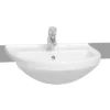 VitrA - S50 Round Semi-Recessed Basin - 1 Tap Hole -Shower Essence 5307whai1
